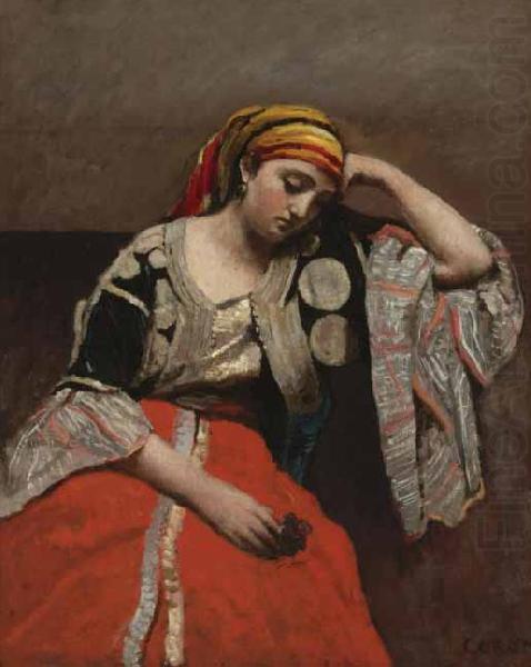 Juive dAlger, Jean Baptiste Camille  Corot